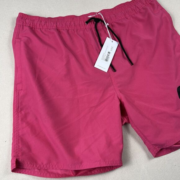 Saturdays NYC Timothy Accordion Swim Short Men’s XL Fuchsia 6.5” Inseam Lined - Picture 7 of 16